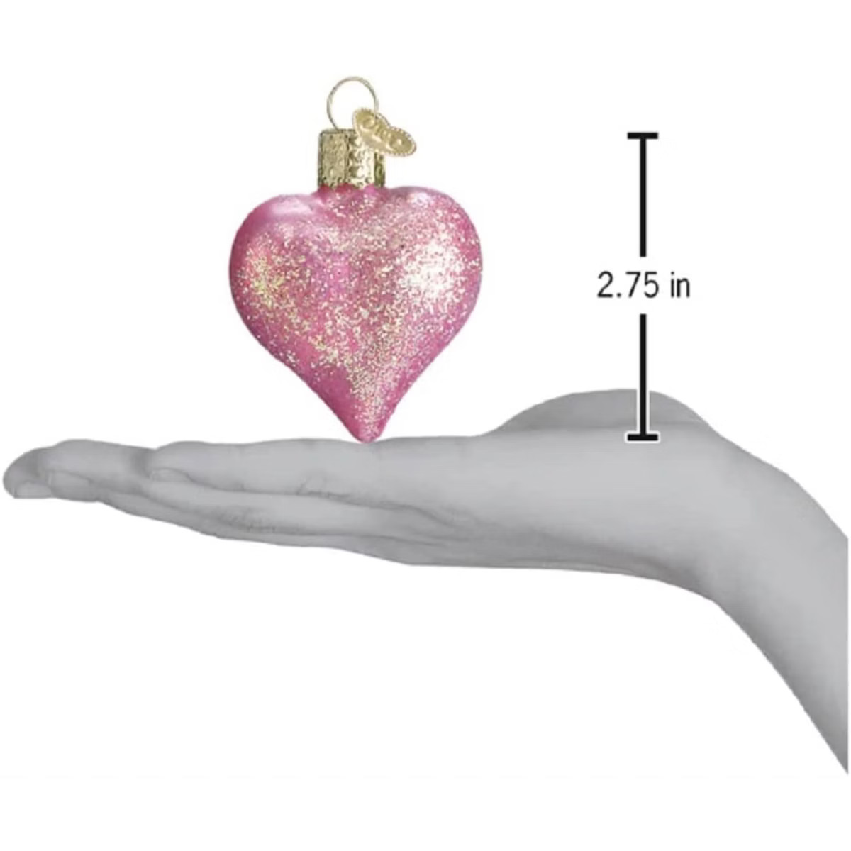 Old World Christmas Blown Glass Ornament for Christmas Tree, Heart Pink | Target