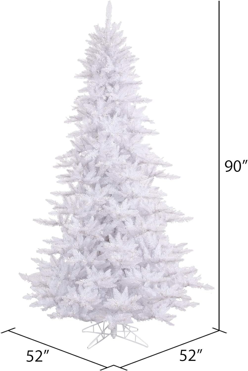 Vickerman 7.5' White Fir Artificial Christmas Tree Unlit, Seasonal Indoor Home Decor | Amazon (US)