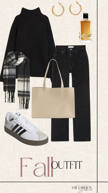 Fall Outfit | Adidas Sneaker | Black Sweater | Black Jeans | Cream Bag | 

#LTKSeasonal #LTKHoliday #LTKstyletip