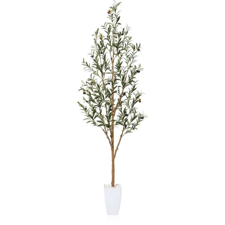 6FT Tall Artificial Olive Tree in Planter, 12 lb Indoor Outdoor Artificial Olive Plants, DR.PLANZ... | Walmart (US)