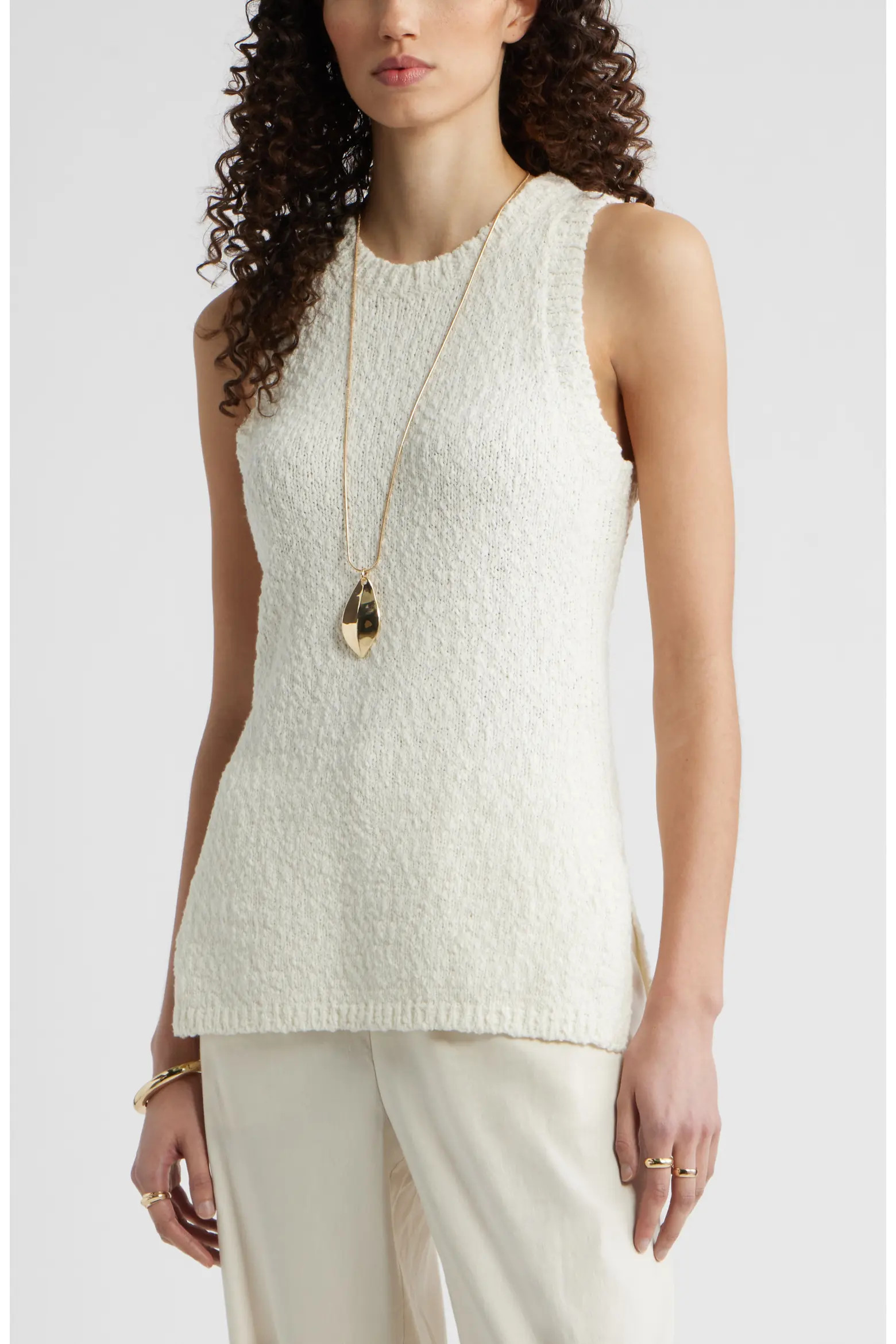 Textured Cotton Sweater Tank (Women) | Nordstrom | Nordstrom