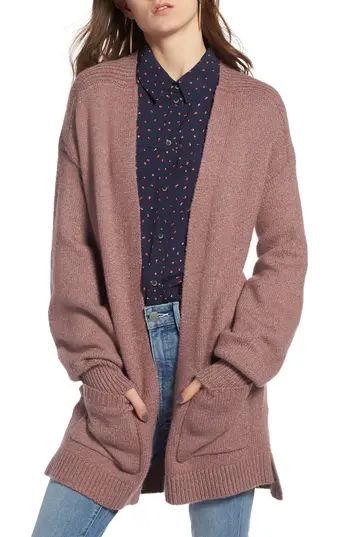 Women's Treasure & Bond Easy Throw-On Cardigan, Size XX-Small - Purple | Nordstrom