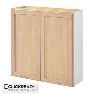 36 in. W x 12 in. D x 36 in. H Ready to Assemble Wall Kitchen Cabinet in Unfinished with CLICKREADY Technology | The Home Depot