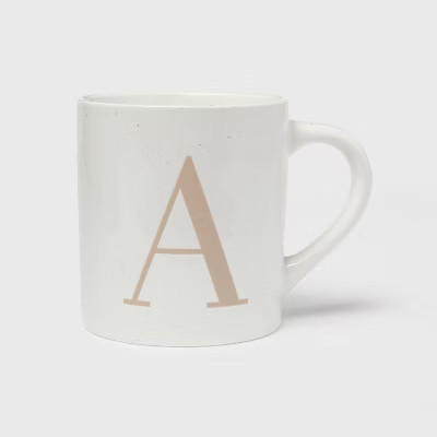 16oz Stoneware Monogram Mug - Threshold™ | Target