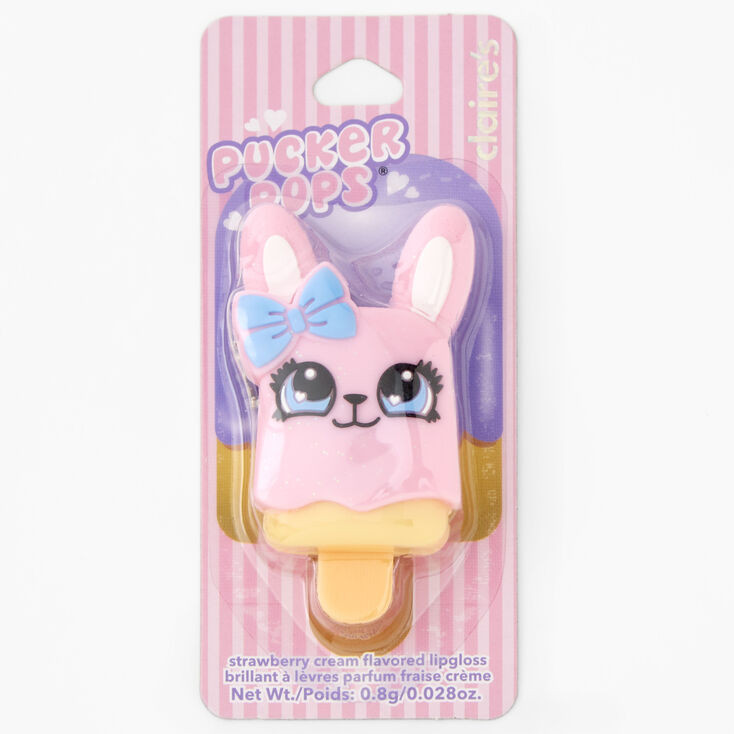 Pucker Pops Bunny Lip Gloss - Strawberry Cream | Claire's (US)