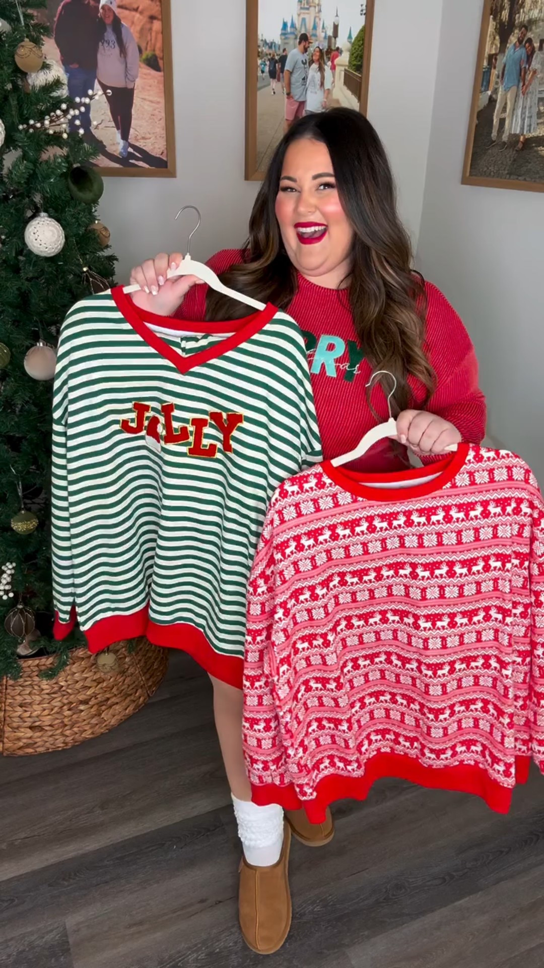 Curvy friendly Christmas loungewear sets! 🎄✨❤️ SO COMFY and the perfect cutie festive vibes!! 🥰 I’m in the XXL in all of these!

#LTKPlusSize #LTKSeasonal #LTKHoliday