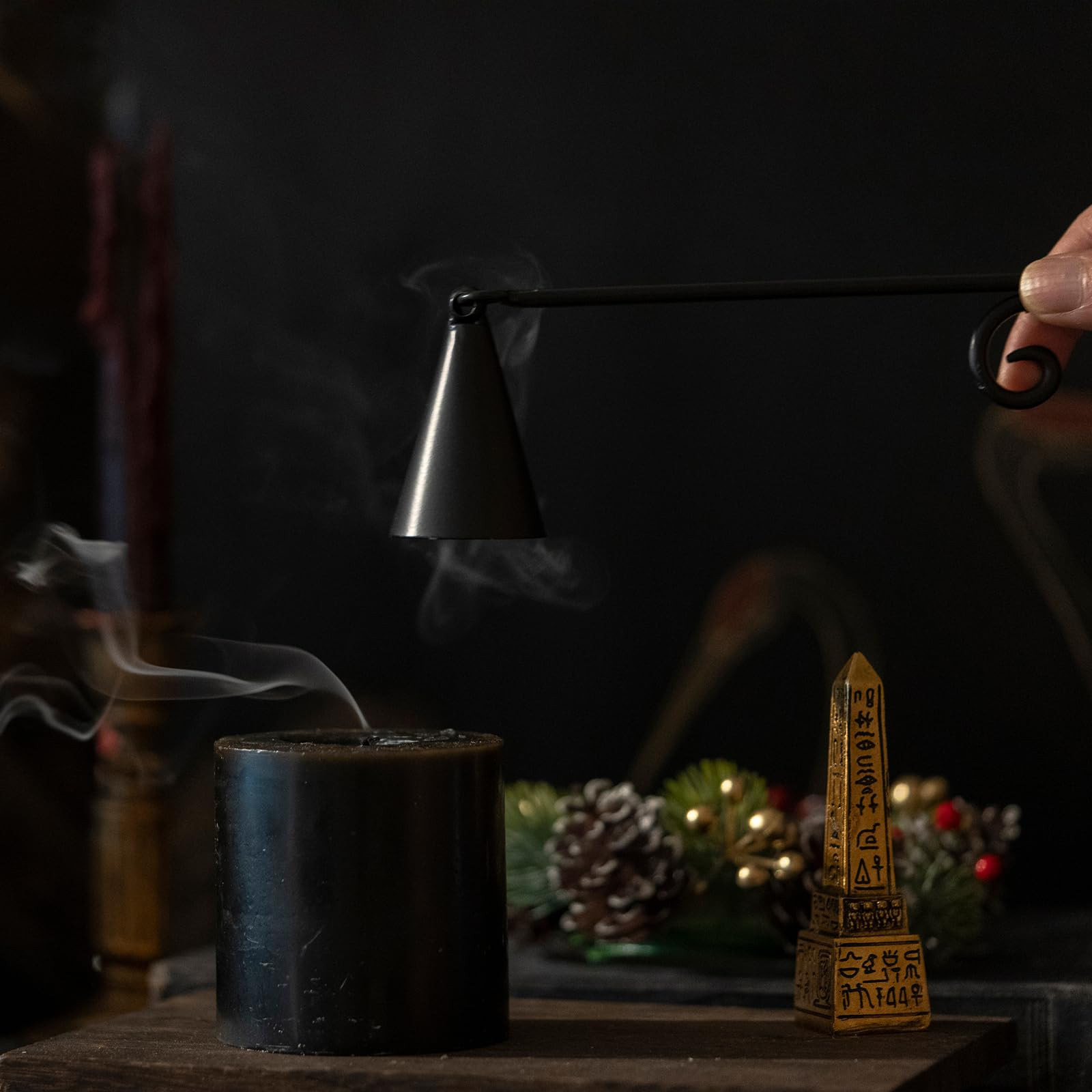 Iron Vintage Black Candle Snuffer, 9.37 Inch Long Handle with 1.57 Inch Bell, Home Decor | Amazon (US)