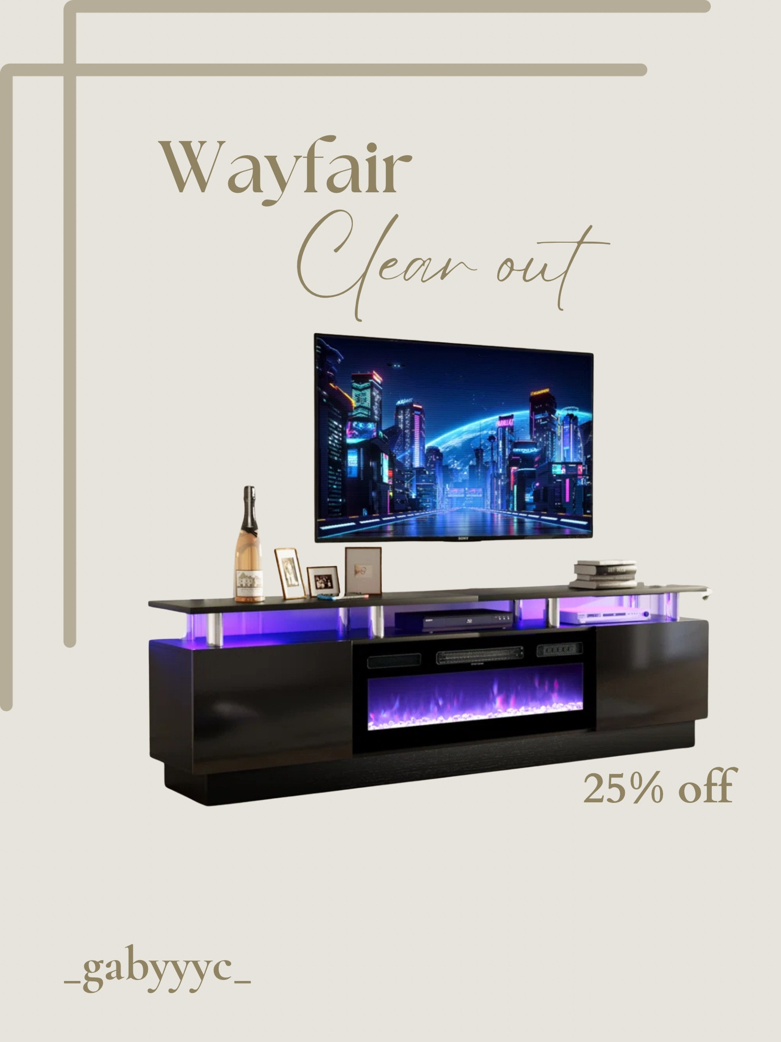@wayfair 72 hour clear out sale! Great deal for this tv stand 

#LTKHome #LTKSaleAlert #LTKU