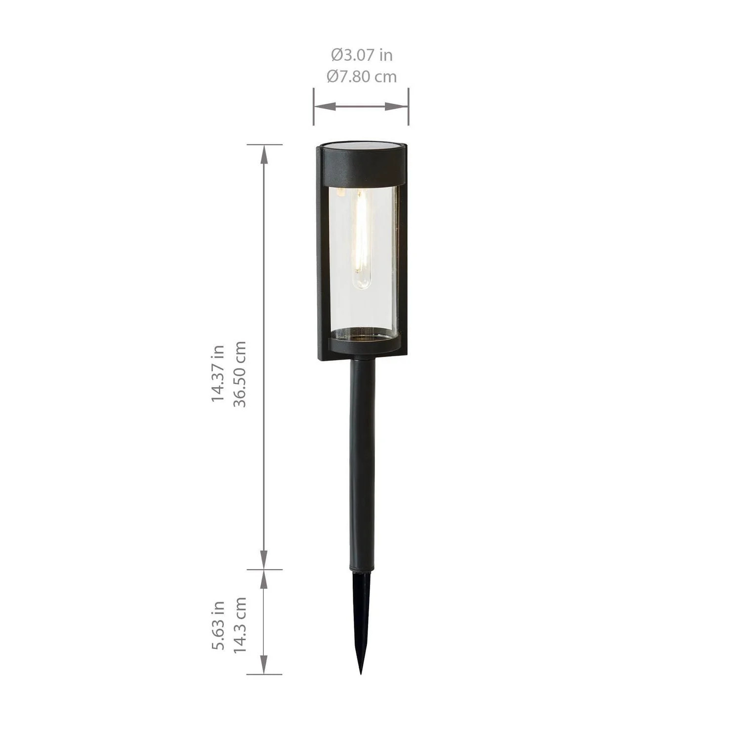 Better Homes & Gardens 15 Lumens Wyatt Solar Powered Black LED Landscape Bollard Path Light Set, ... | Walmart (CA)
