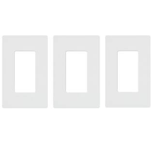 Lutron Claro 1 Gang Decorator/Rocker Wallplate, Gloss, White (3-Pack) CW-1-WH-3PK - The Home Depo... | The Home Depot