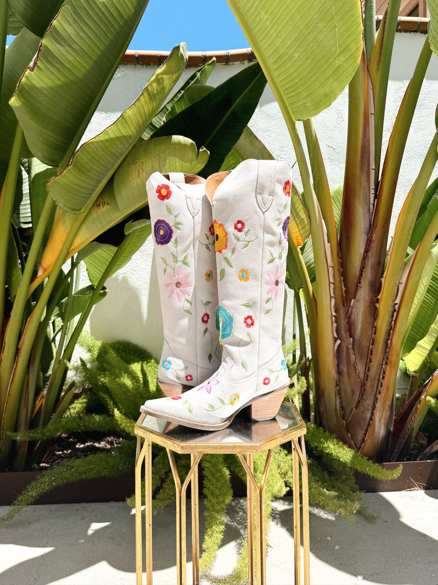 The flower embroidery?! Absolute perfection.🦋🌸  Code “MADIMARIEK” for 15% at Dingo1969 

#LTKShoeCrush #LTKSeasonal #LTKStyleTip