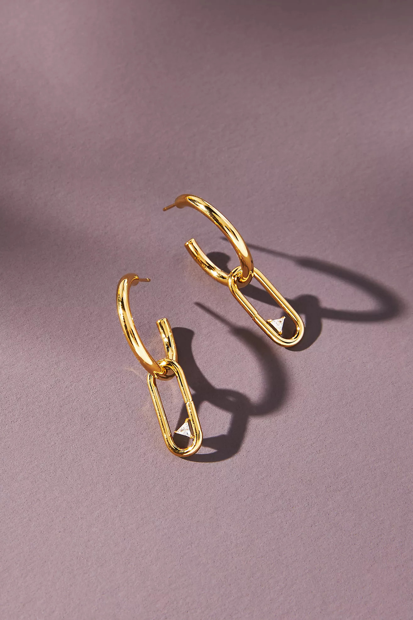Paperclip Huggie Earrings | Anthropologie (US)