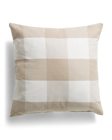 22x22 Classic Oversized Gingham Feather Fill Pillow | Home | Marshalls | Marshalls