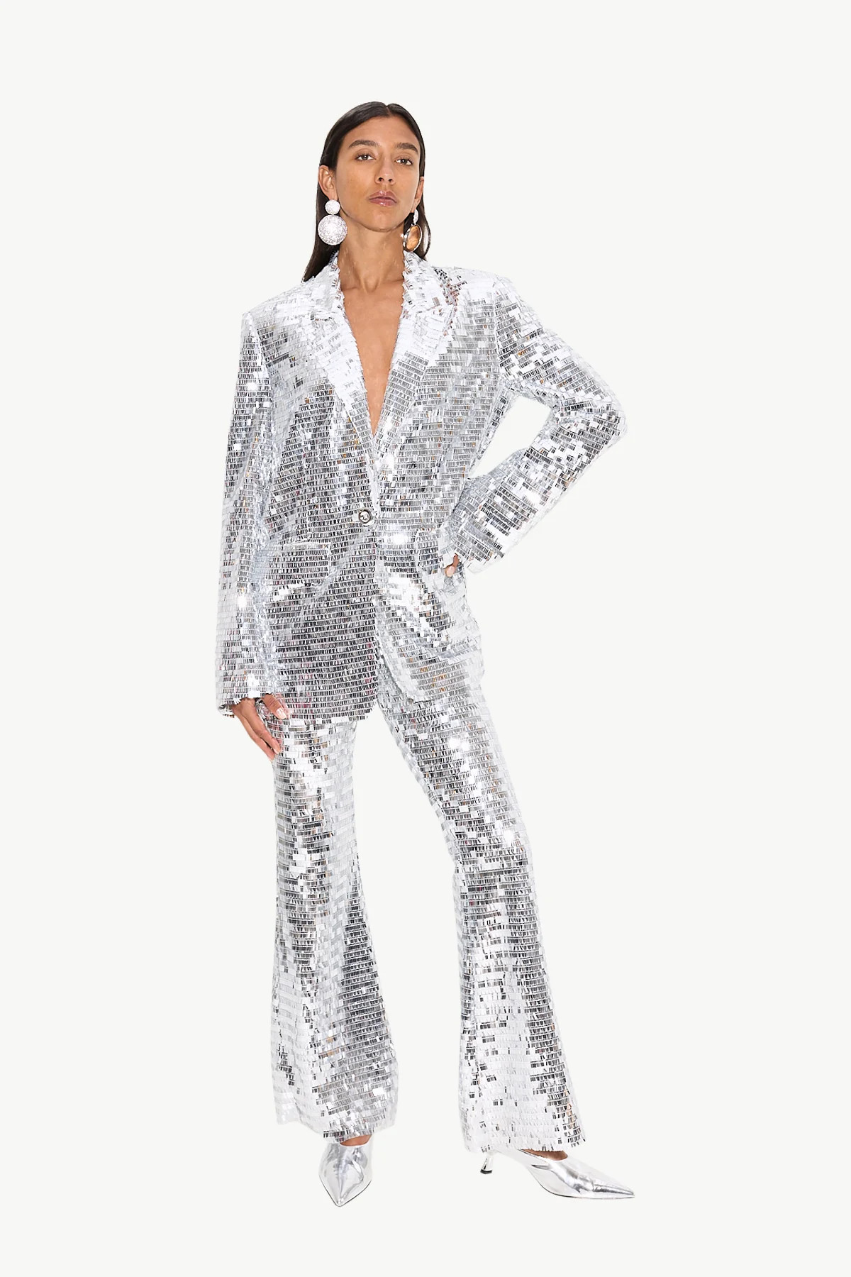Sequin
           Robo Pant in Satellite Silver | Simon Miller