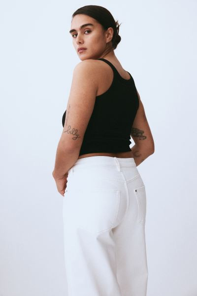 Wide High Cropped Jeans | H&M (US + CA)