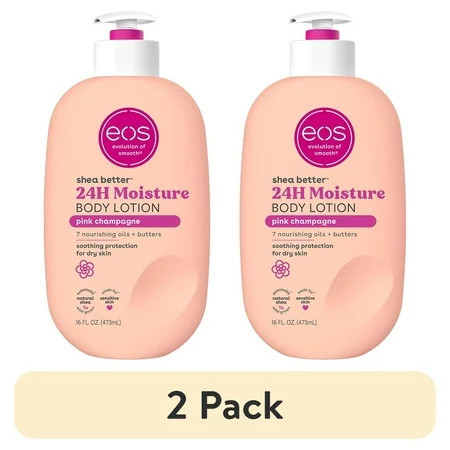 (2 pack) eos Shea Better Body Lotion for Dry Skin, Pink Champagne, 16 fl oz | Walmart (US)