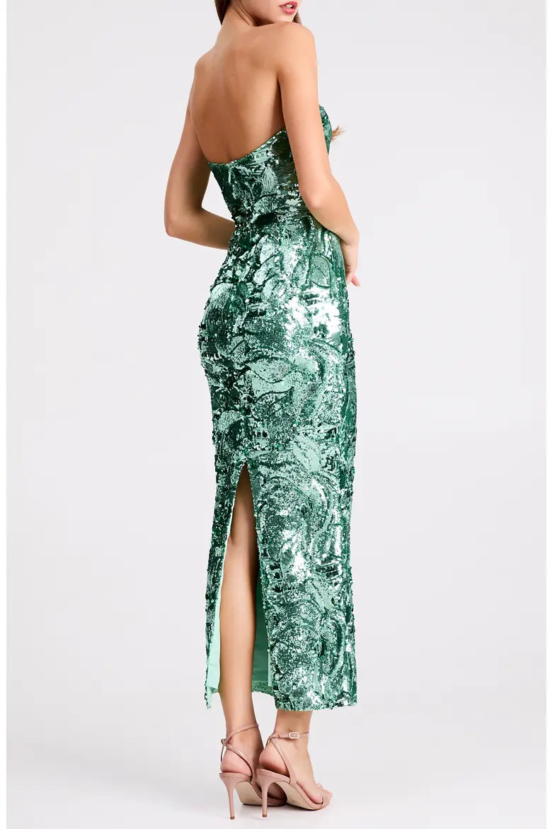 Leslie Sequin Strapless Pencil Midi Dress (Women) | Nordstrom | Nordstrom