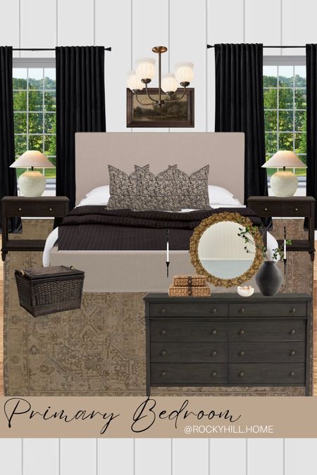 Warm and moody bedroom design, modern traditional timeless design 

#LTKstyletip #LTKhome