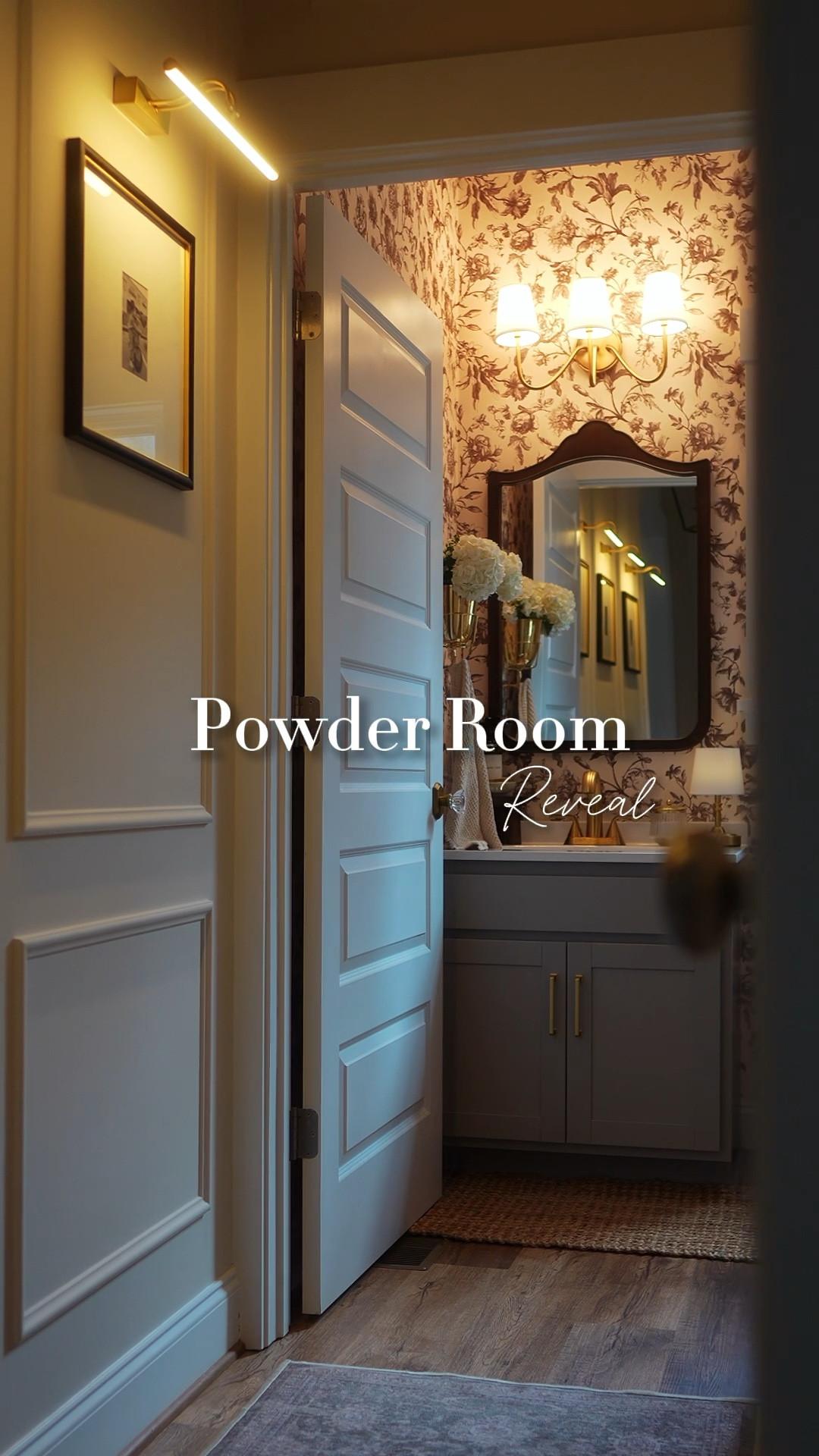 She’s done y’all 🤌🏼✨🤎 The wallpaper from Spoonflower is the star of the space!  

#LTKU #LTKHome