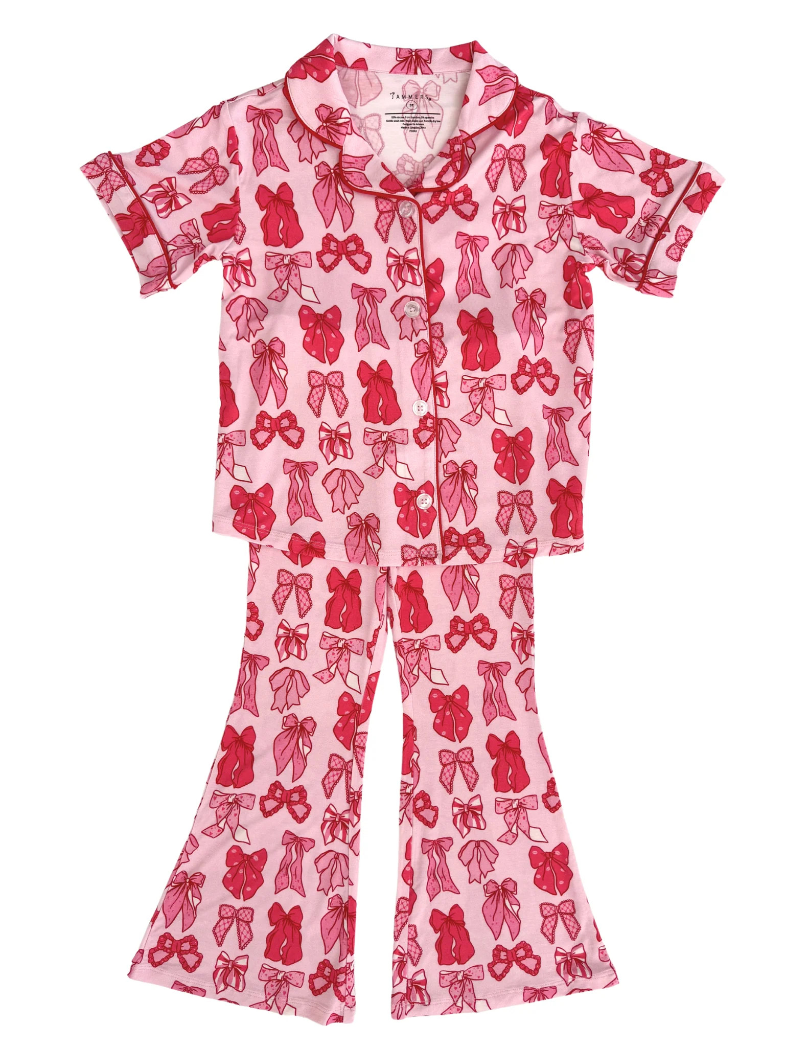 Valentine's Bow Button Up Flare Set | In My Jammers