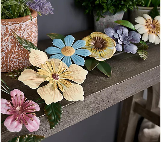 Home Reflections 6' In/Outdoor Spring Floral Metal Garland - QVC.com | QVC