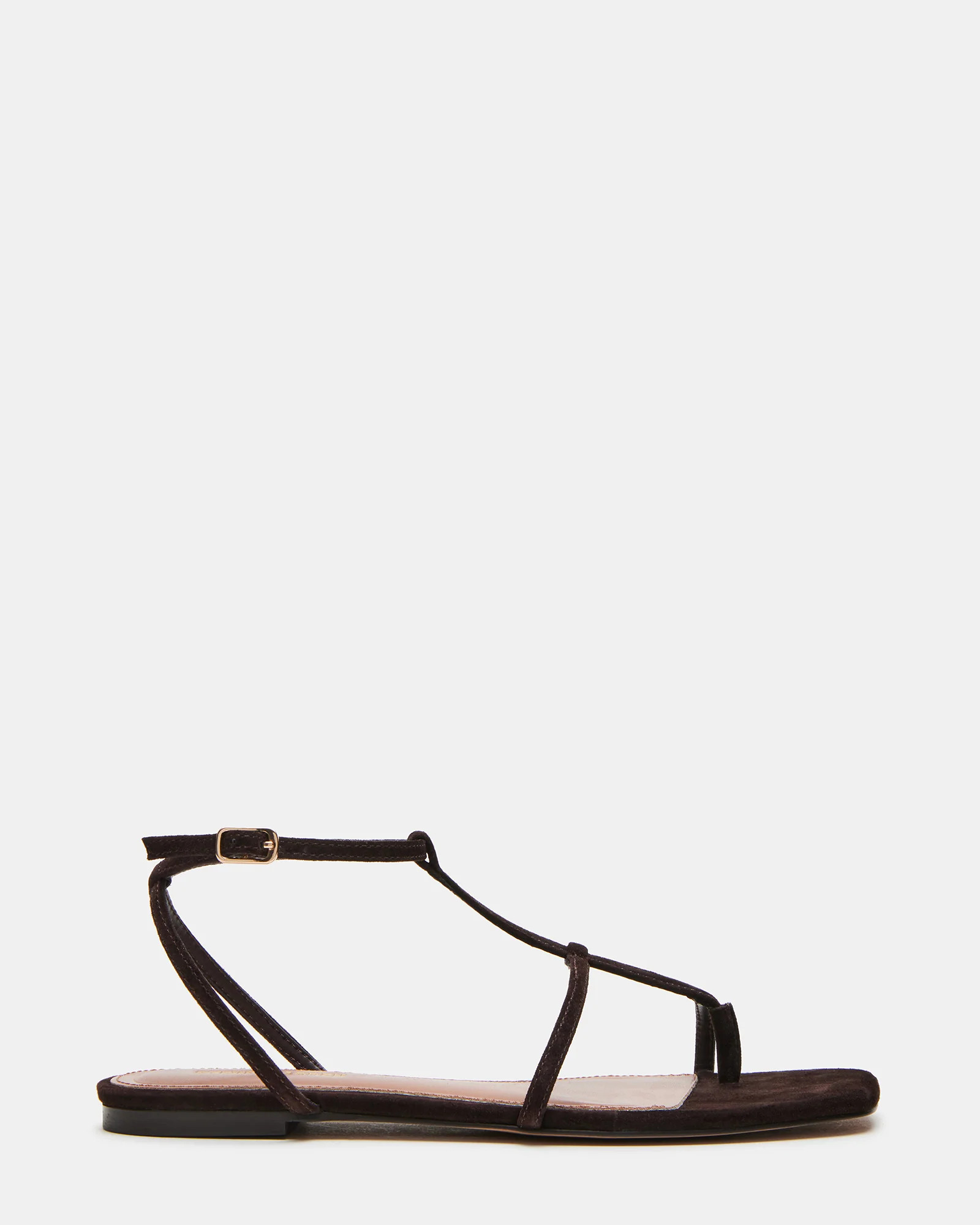 TROPICA Brown Suede Square-Toe Strappy Sandal | Women's Sandals | Steve Madden (US)