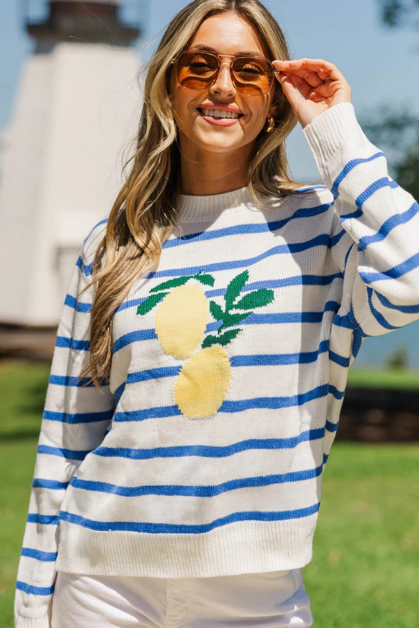 Soft And Lovely Blue Sweater | The Mint Julep Boutique