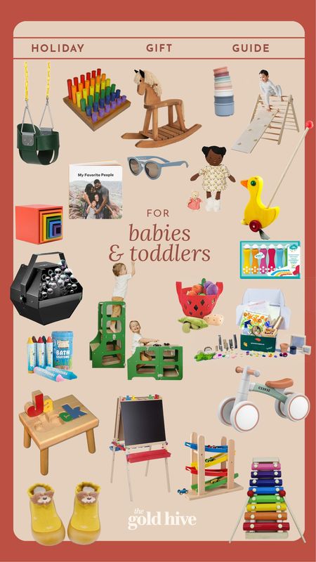 Gifts perfect for little ones! Natural materials, no electronics, Montessori, Reggio Emilia, open-ended, creative play. All are hand-selected by my toddler! These items will provide lasting fun, encourage creative play, and are fun for parents and caregivers, too! 
Full list is on thegoldhive.com

#LTKHoliday #LTKbaby #LTKkids