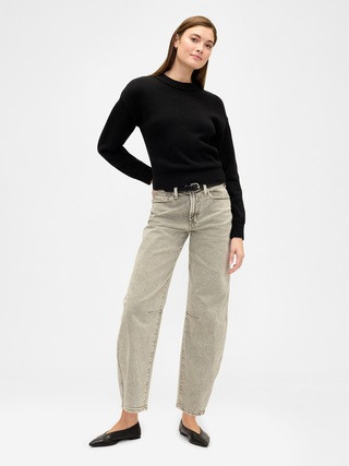 High Rise Barrel Jeans | Gap Factory