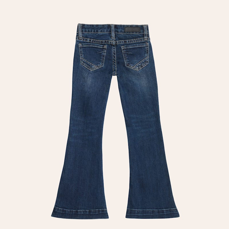 Rock & Roll Cowgirl Girl's Dark Wash Extra Stretch Trouser Jeans | Cavender's