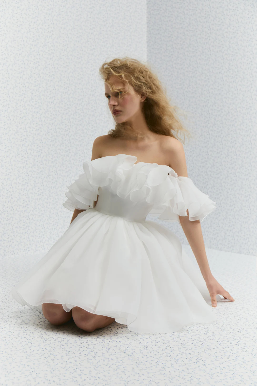 Brenda Dress, Short Wedding Organza Dress, Rehearsal Dinner Dress, Elopement Wedding Dress. - Ets... | Etsy (US)