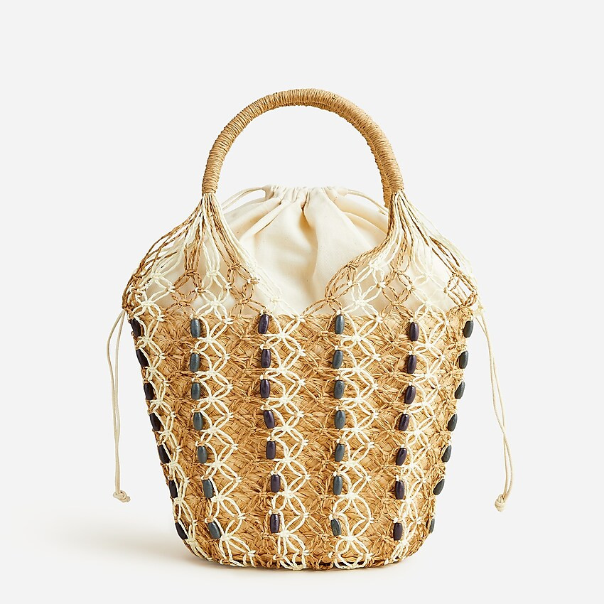 Sedona beaded basket bag in straw | J. Crew US