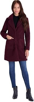 French Connection Women's Faux Shearling Teddy Lapel Midi Coat | Amazon (US)