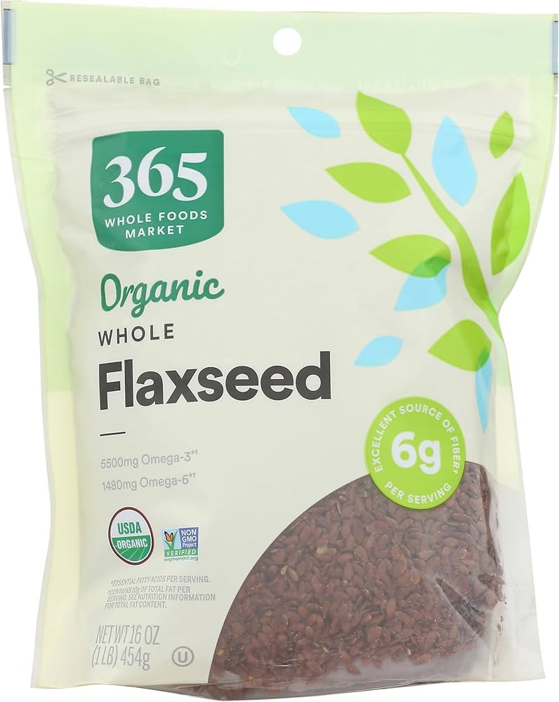 365 by Whole Foods Market Organic Brown Whole Flaxseed, 16 OZ | Amazon (US)