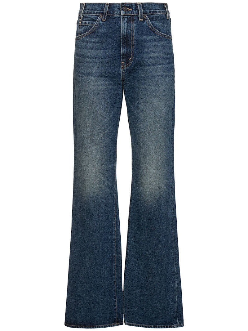 Joan high rise flared cotton jeans | Luisaviaroma