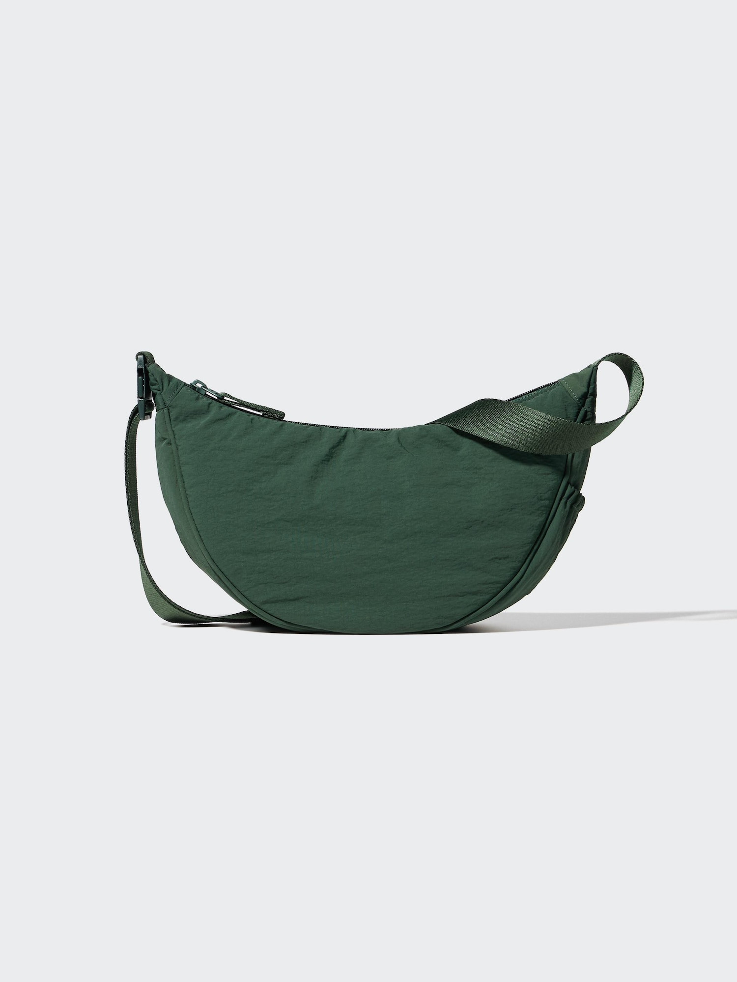 UNIQLO Men's Round Mini Shoulder Bag with Water-Repellent, Dark Green | UNIQLO (US)