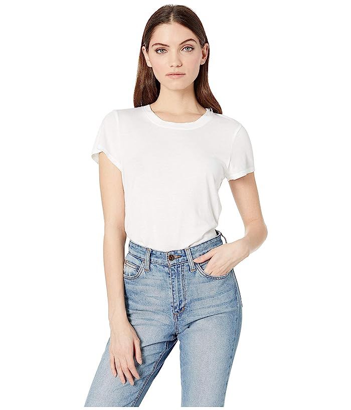 Splendid Abbie Short Sleeve Modal Jersey Crew Tee (White) Women's T Shirt | Zappos