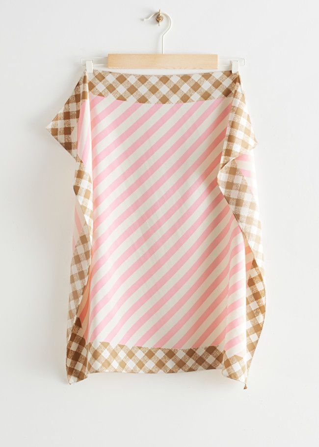 Gingham Trim Striped Scarf | & Other Stories (EU + UK)