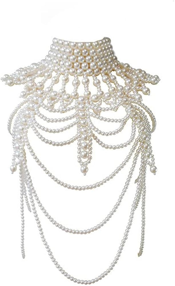 YWCUTE Necklace sexy braid fringe pearl bra sweater chain French fashion multi-layer pearl body c... | Amazon (US)