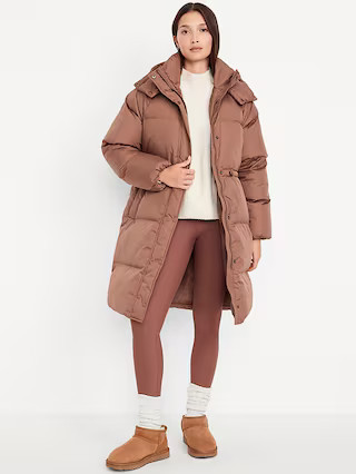 Water-Resistant Quilted Long Puffer Jacket | Old Navy (US)