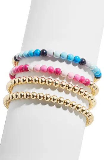Audrina Set of 4 Beaded Bracelets | Nordstrom
