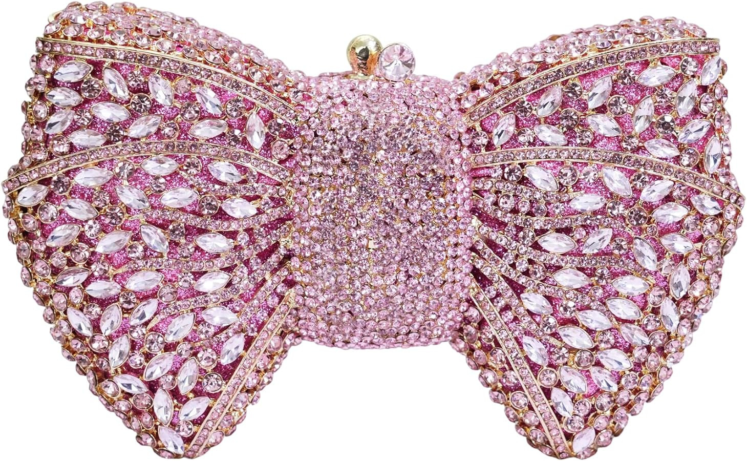 Handmade Inlay Rhinestone Bow Clutch Bag for Women, Sparkling Evening Party Wedding Purse with De... | Amazon (US)