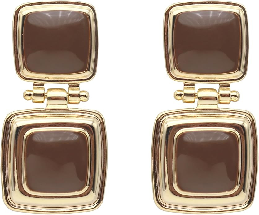 Dangle Drop Earrings for Women Cute Gold Geometric Statement Jewelry | Amazon (US)
