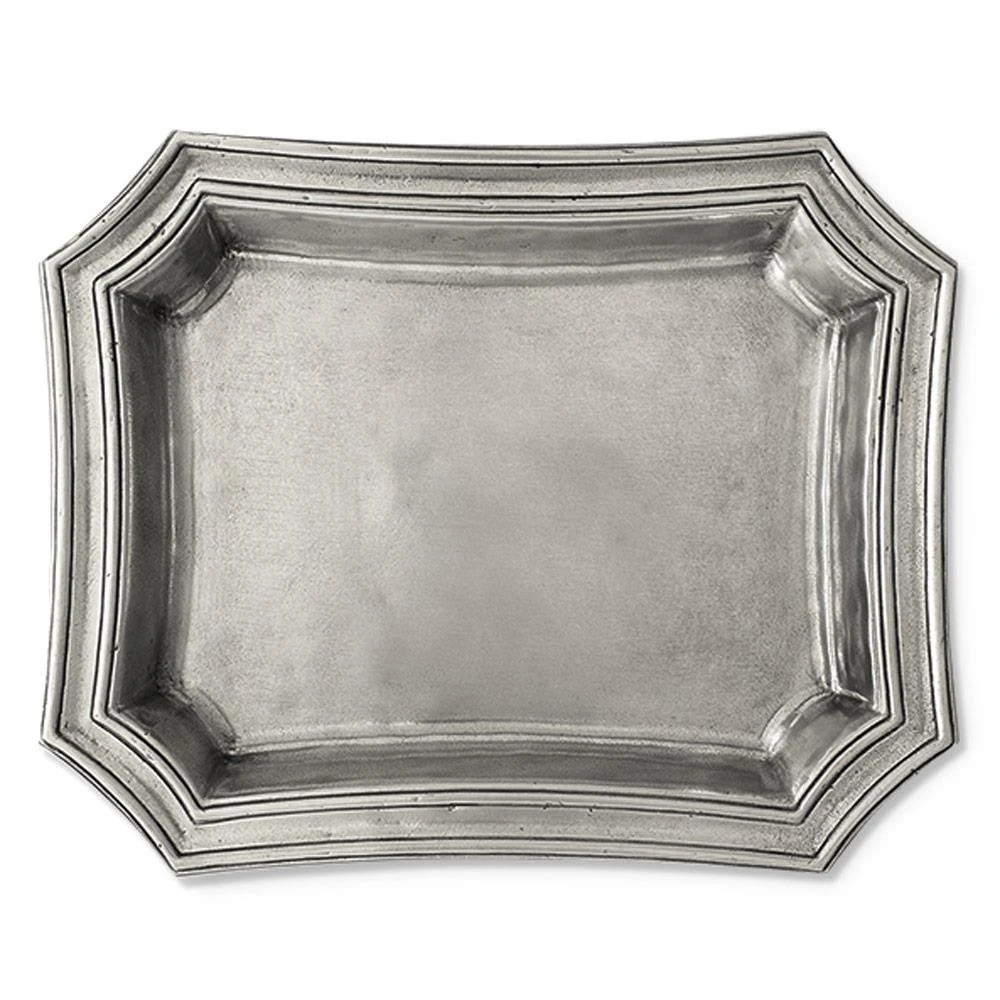 MATCH Modern Pewter Octagonal Pocket Change Tray | Kathy Kuo Home