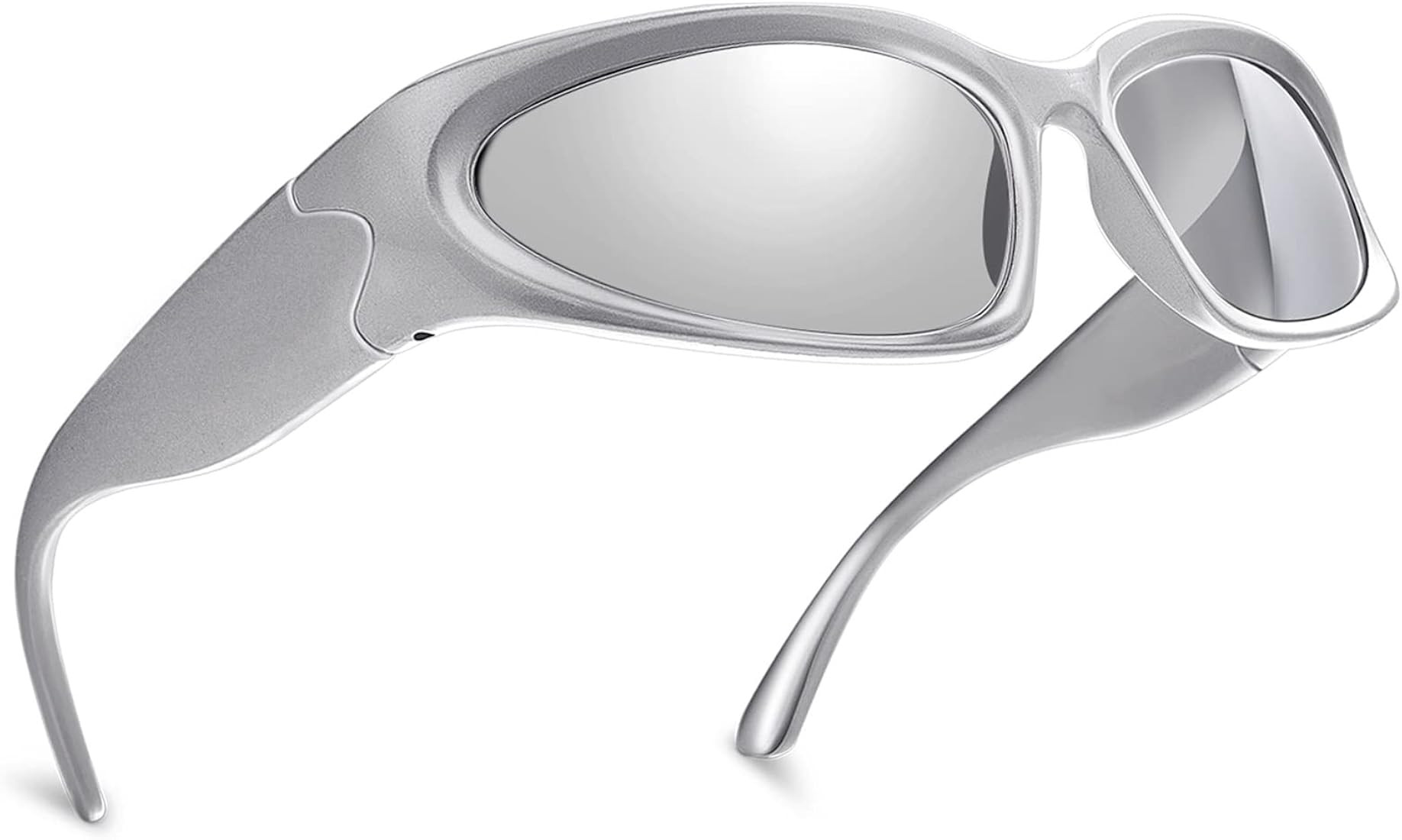 Yimosro Y2K Wrap Around Fashion Sports Sunglasses for Men Women Trendy Swift Oval Shades Sunglasses  | Amazon (US)