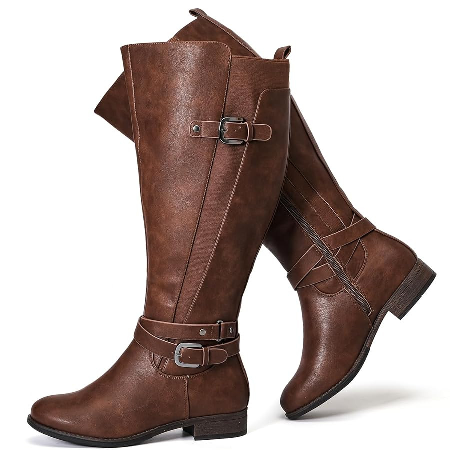 Luoika Women's Extra Wide Calf Knee High Boots, Wide Width Winter Tall Boots. | Amazon (US)