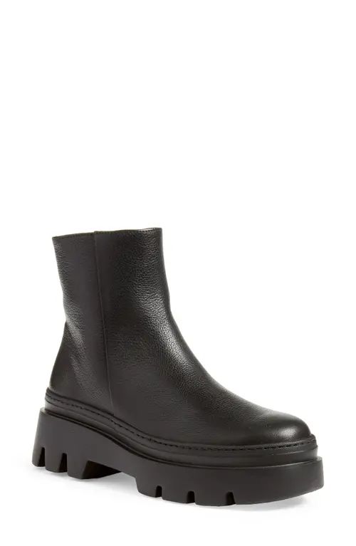 Paul Green Paige Lug Sole Boot in Black Sport Calf at Nordstrom, Size 6.5Us | Nordstrom
