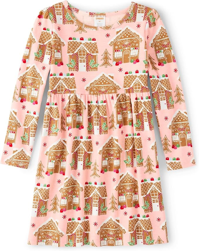 Gymboree Girls and Toddler Long Sleeve Knit Casual Dresses | Amazon (US)