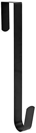 Amazon.com: Sattiyrch 15" Wreath Hanger for Front Door Metal Over The Door Single Hook, Black(1) ... | Amazon (US)