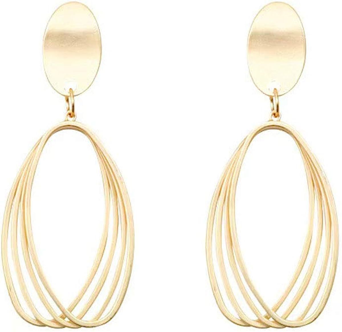 Lightweight Dangle Earrings Statement Earrings Gold Teardrop Earrings for Women | Amazon (US)